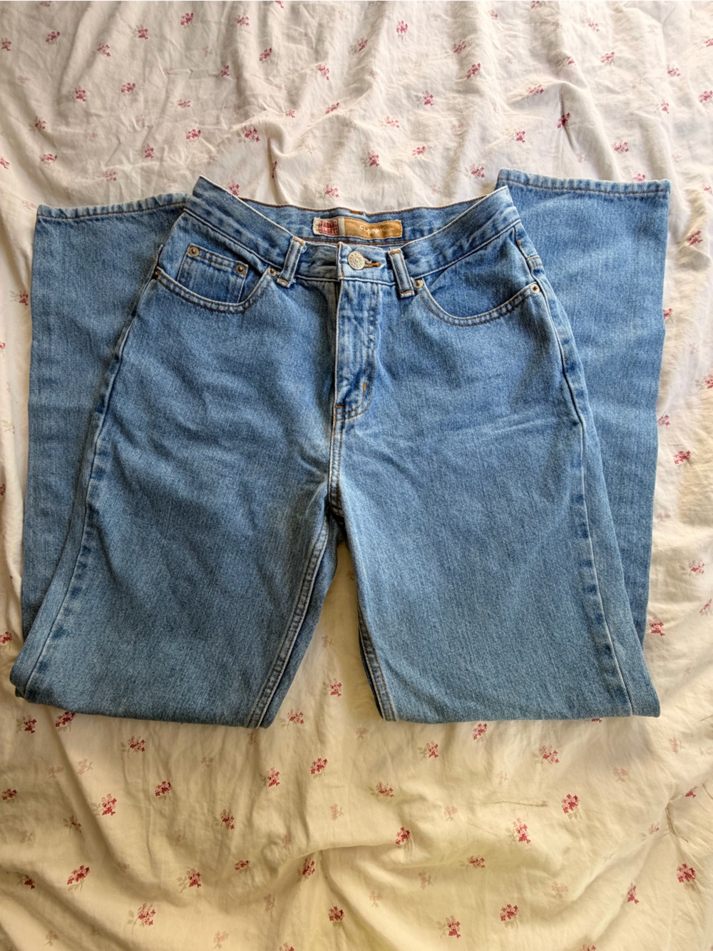 Vintage Faded Glory 100% cotton light blue jeans, Size 25